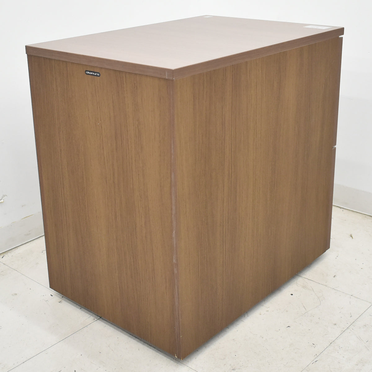 【中古】オカムラ　EX-F300　２段ワゴン　ソフトクロージング機能　幅435　2026042702【中古オフィス家具】