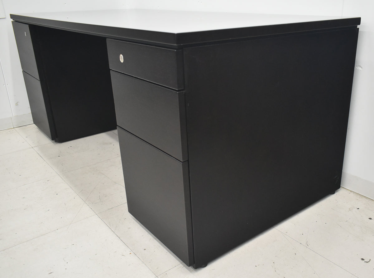 【中古】オカムラ　EX-37　役員用両袖デスク　幅1800　2026042704【中古オフィス家具】