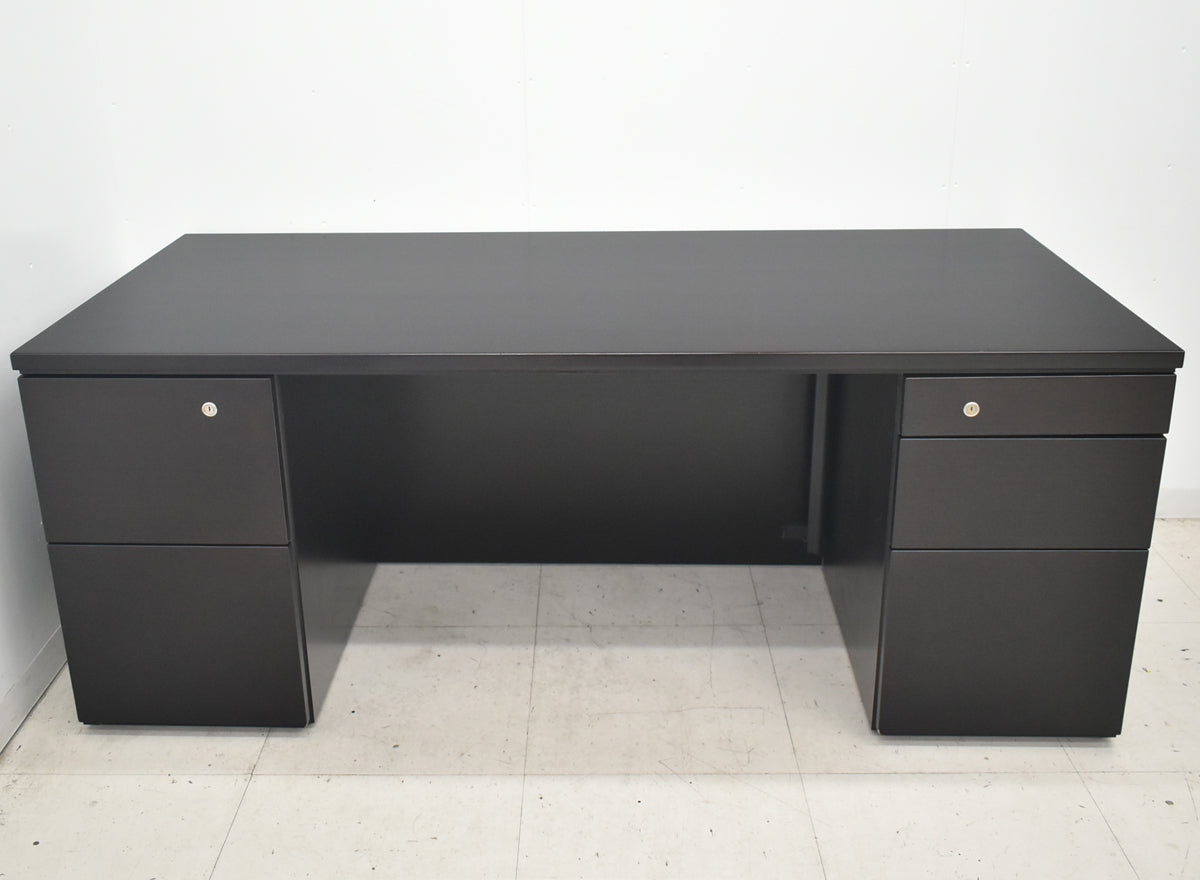 【中古】オカムラ　EX-37　役員用両袖デスク　幅1800　2026043001【中古オフィス家具】