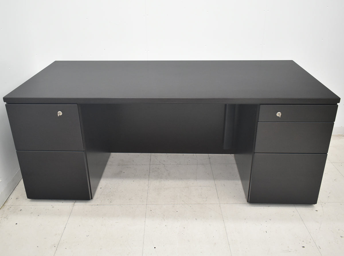 【中古】オカムラ　EX-37　役員用両袖デスク　幅1800　2026050101【中古オフィス家具】
