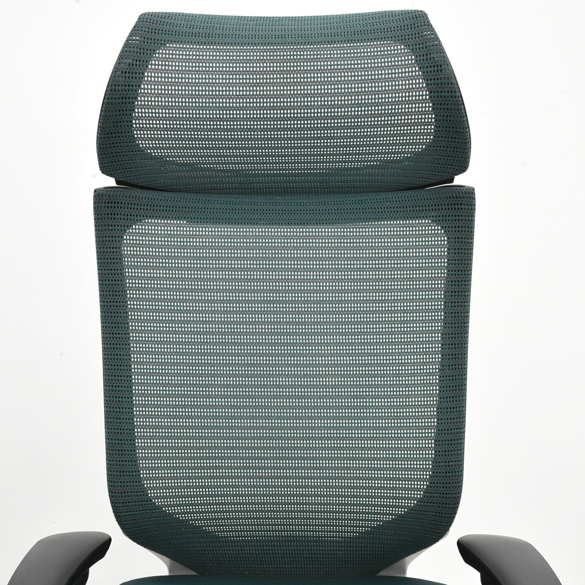 【中古】オカムラ　バロン　エクストラハイバック　可動肘　固定ヘッドレスト　ダークグリーン　肘パッド新品　2026050904【中古オフィス家具】