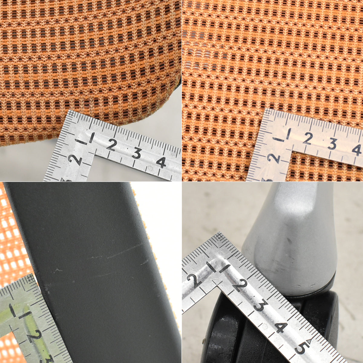 【中古】オカムラ　バロン　エクストラハイバック　可動肘　固定ヘッドレスト　シルバー脚　オレンジ　2026051302【中古オフィス家具】