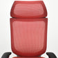 【中古】オカムラ　バロン　エクストラハイバック　可動肘　固定ヘッドレスト　シルバー脚　レッド　2026051402【中古オフィス家具】
