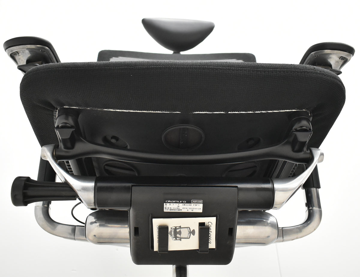 【中古】オカムラ　コンテッサ　ヘッドレスト　可動肘　ランバーサポート　肘パッド新品　ブラック　2026052301【中古オフィス家具】