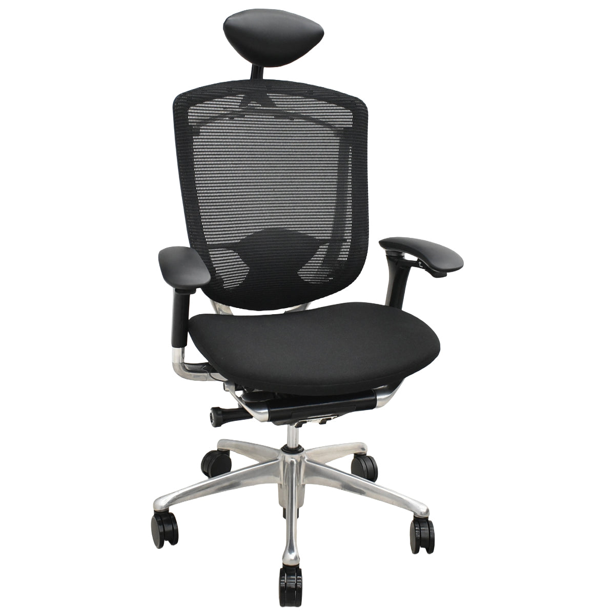 【中古】オカムラ　コンテッサ　ヘッドレスト　可動肘　ランバーサポート　肘パッド新品　ブラック　2026052301【中古オフィス家具】