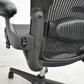 【中古】ハーマンミラー　アーロンチェア　Bサイズ　フル装備　ランバーサポート　ガスシリンダー新品　ブラック　2026052503【中古オフィス家具】