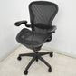 【中古】ハーマンミラー　アーロンチェア　スタンダード　Ｂサイズ　ランバーサポート　ガスシリンダー新品　ブラック　2026052504【中古オフィス家具】
