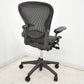 【中古】ハーマンミラー　アーロンチェア　スタンダード　Ｂサイズ　ランバーサポート　ガスシリンダー新品　ブラック　2026052504【中古オフィス家具】