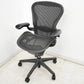 【中古】ハーマンミラー　アーロンチェア　スタンダード　Ｂサイズ　ランバーサポート　ガスシリンダー新品　ブラック　2026052505【中古オフィス家具】