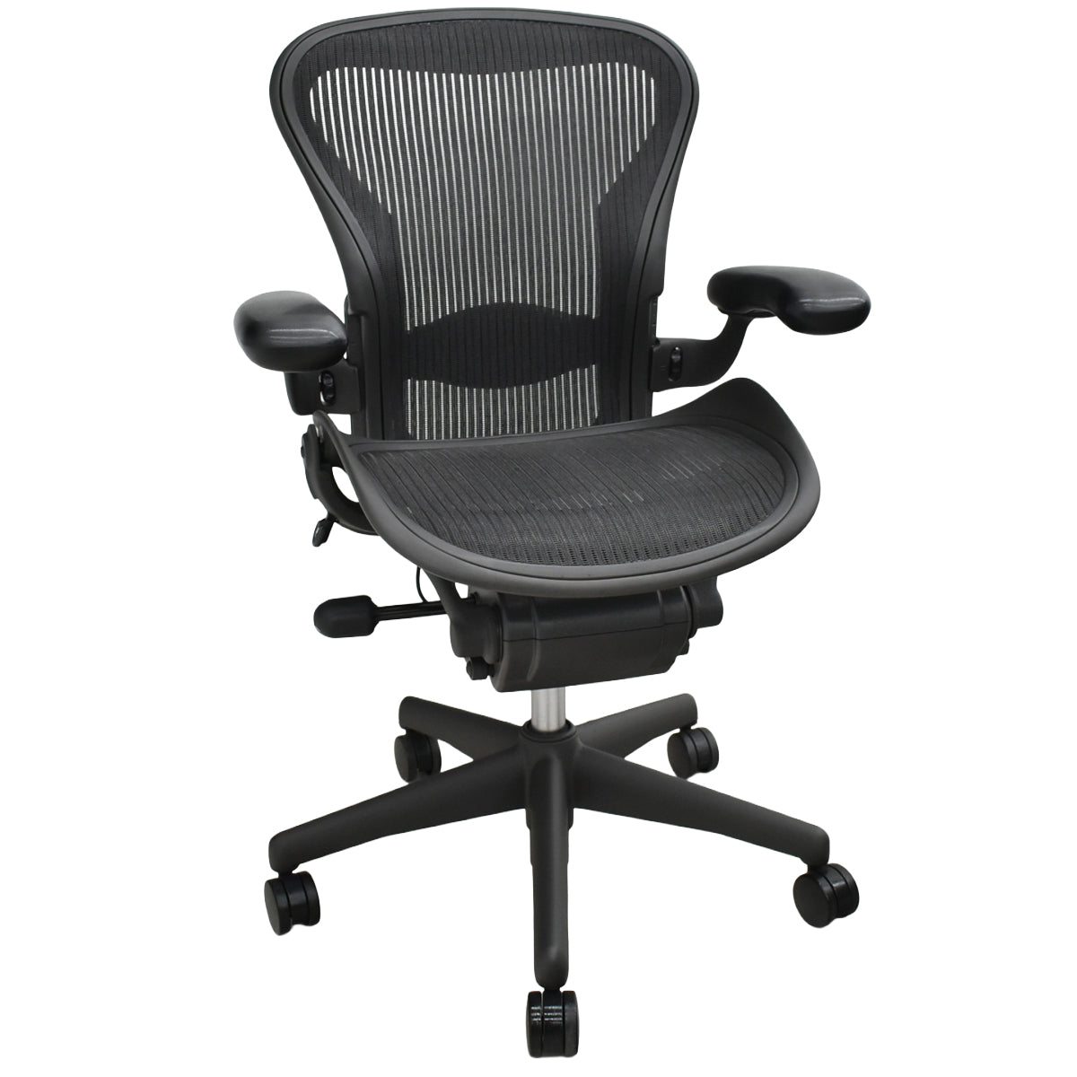 【中古】ハーマンミラー　アーロンチェア　Aサイズ　フル装備　ランバーサポート　ブラック　2026052506【中古オフィス家具】