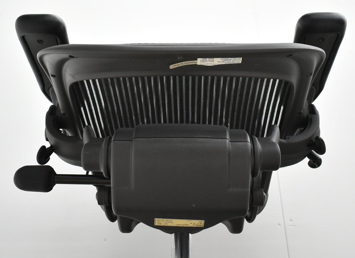 【中古】ハーマンミラー　アーロンチェア　Aサイズ　フル装備　ランバーサポート　ガスシリンダー新品　ブラック　2026052602【中古オフィス家具】