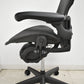 【中古】ハーマンミラー　アーロンチェア　Aサイズ　フル装備　ランバーサポート　ガスシリンダー新品　ブラック　2026052603【中古オフィス家具】