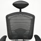 【中古】オカムラ　コンテッサ　ヘッドレスト　可動肘　ランバーサポート　グラデーションメッシュ×革張り　ポリッシュ　ブラック　2026060501【中古オフィス家具】