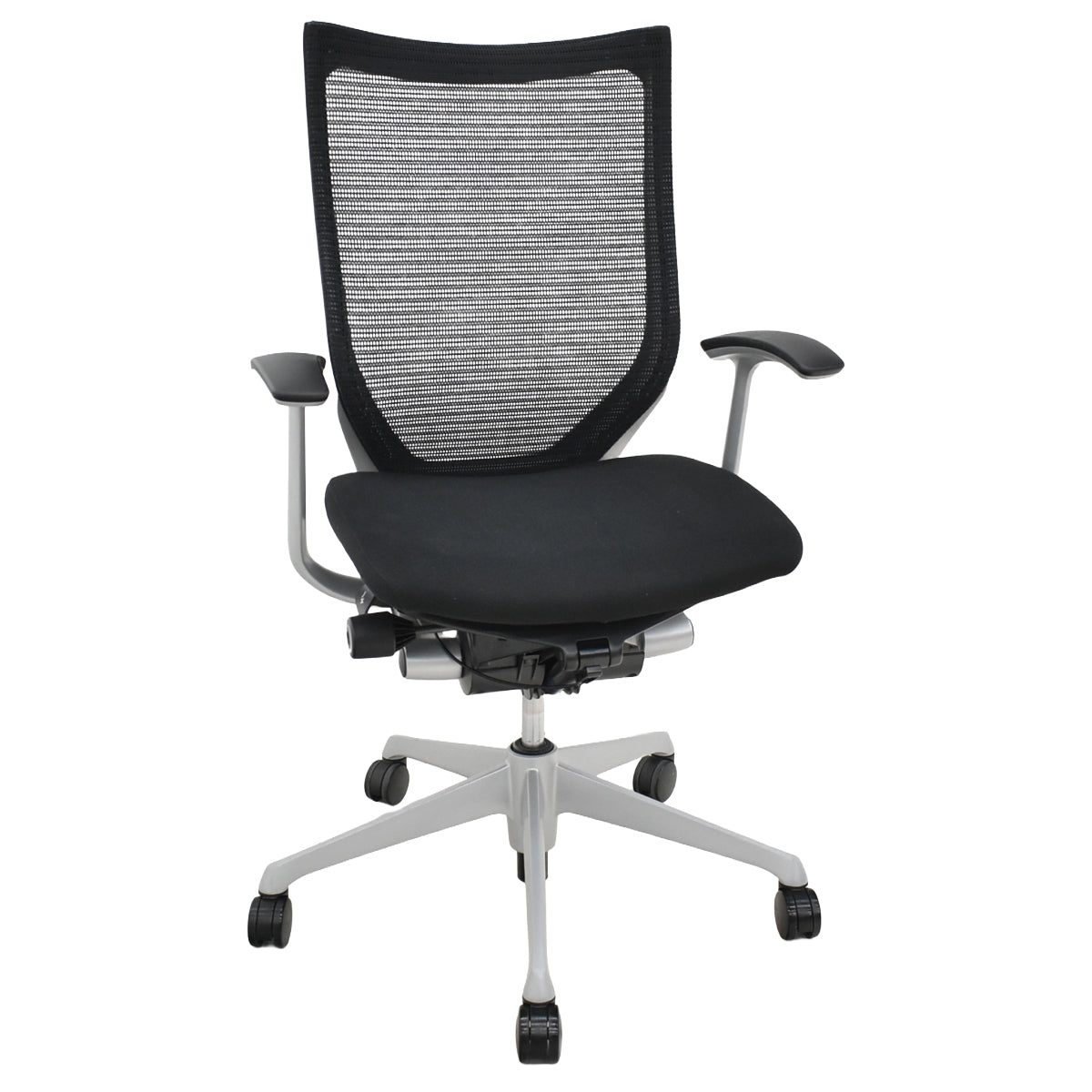 【中古】オカムラ　バロン　ハイバック　固定肘　ブラック　2026060601【中古オフィス家具】