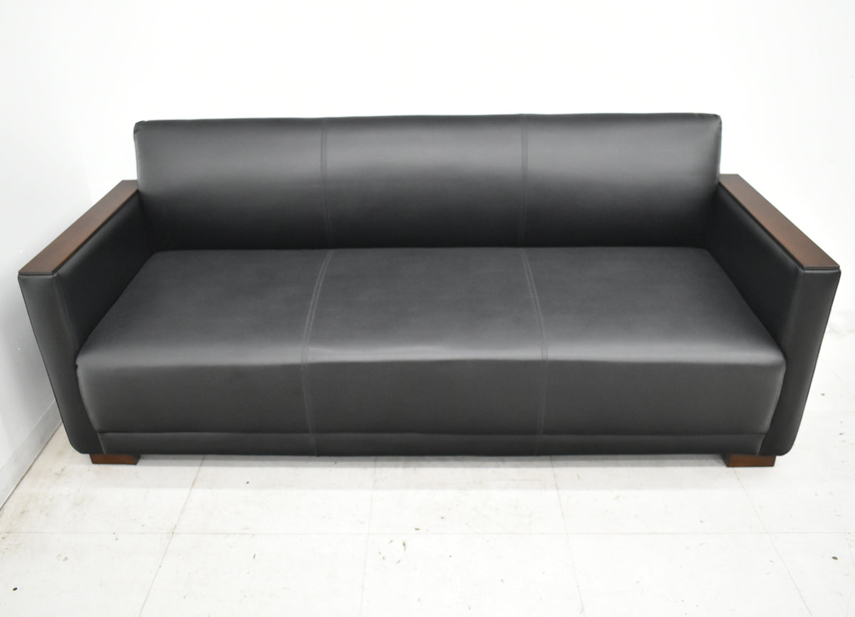 【中古】オカムラ＋イトーキ　ALシリーズ　応接４点セット　ブラック　幅1830　2026061902【中古オフィス家具】
