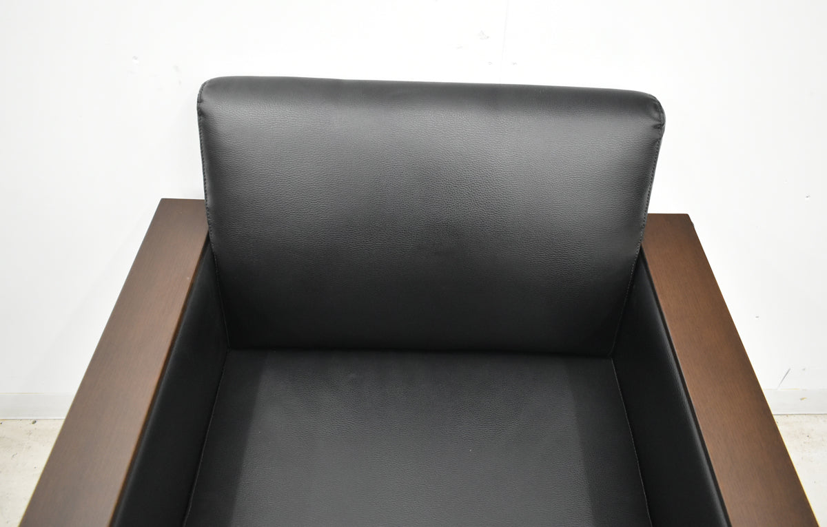 【中古】オカムラ＋イトーキ　ALシリーズ　応接４点セット　ブラック　幅1830　2026061902【中古オフィス家具】