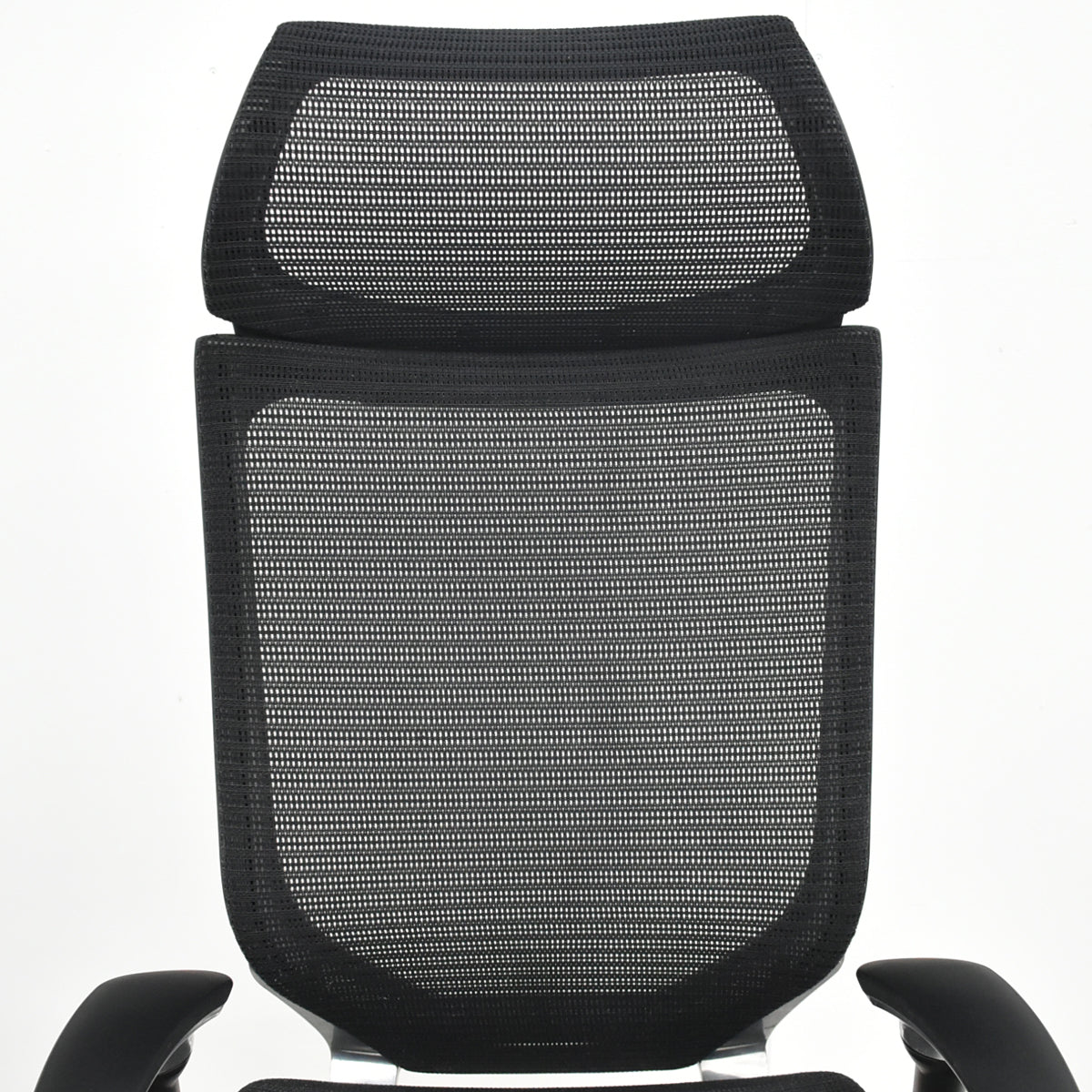 【中古】オカムラ　バロン　エクストラハイバック　可動肘　固定ヘッドレスト　ポリッシュ　昇降ガス交換済　ブラック　2026062301【中古オフィス家具】