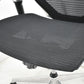 【中古】オカムラ　バロン　エクストラハイバック　可動肘　固定ヘッドレスト　ポリッシュ　昇降ガス交換済　ブラック　2026062301【中古オフィス家具】