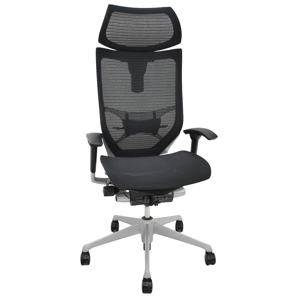 【中古】オカムラ　バロン　エクストラハイバック　可動肘　可動ヘッドレスト　ランバーサポート　ブラック　2026062303【中古オフィス家具】