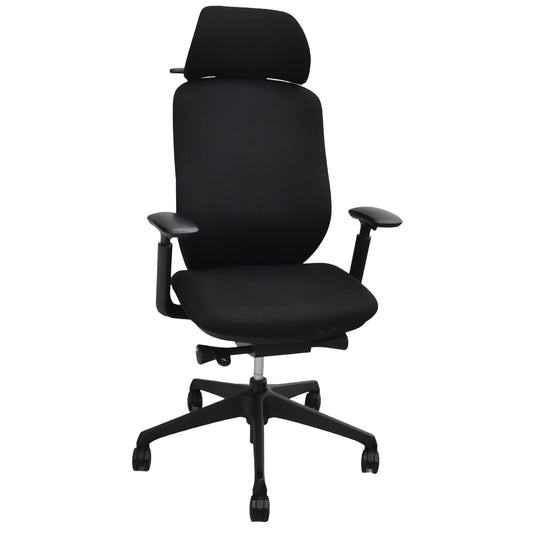 【中古】オカムラ　シルフィ　エクストラハイバック　ヘッドレスト　可動肘　前傾機能　バックカーブアジャスト　ハンガー　ブラック　2026062404【中古オフィス家具】