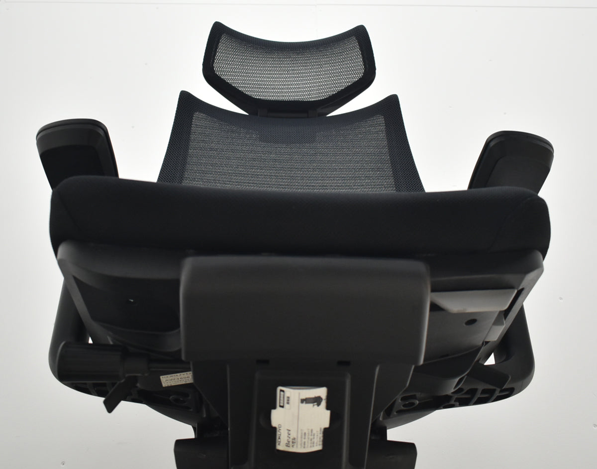 【中古】コクヨ　ベゼル　エクストラハイバック　可動ヘッドレスト　可動肘（クランクスライドアーム）ウェブモーションサポート　ポリッシュ　2020年製　ブラック　2026062503【中古オフィス家具】