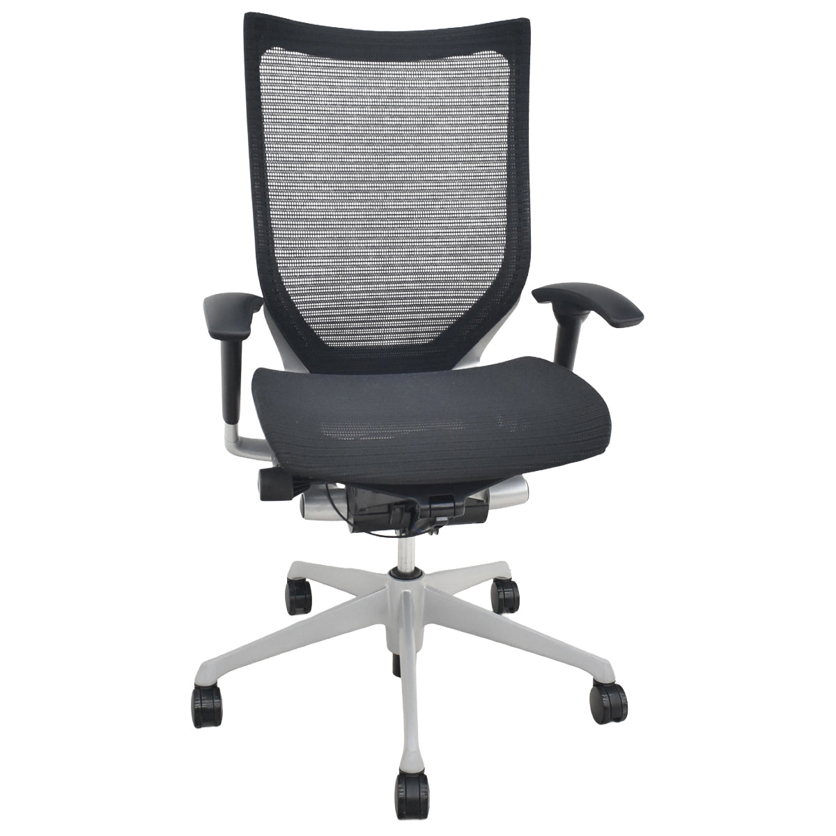 【中古】[難有]オカムラ　バロン　ハイバック　可動肘　ブラック　2026062601【中古オフィス家具】