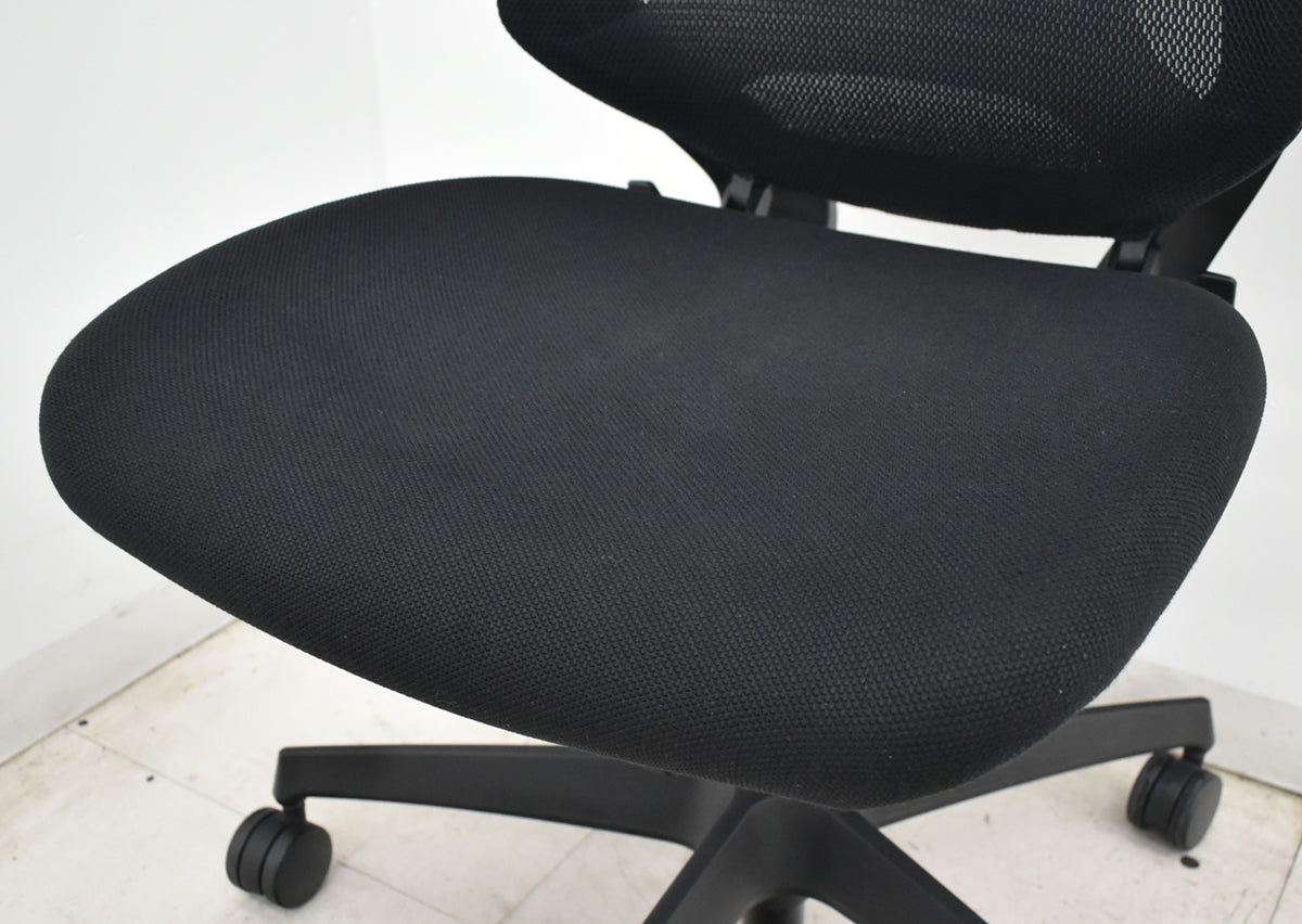 【中古】コクヨ　デュオラ　ランバーサポート　ブラック　肘なし　2019年製　2026062903【中古オフィス家具】