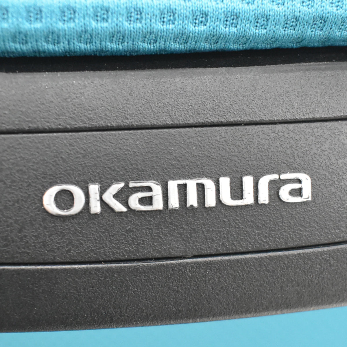 【中古】オカムラ　シルフィー　ローバック　肘なし　バックカーブアジャスト　前傾機能　2023年製　ブルーグリーン　2026070104【中古オフィス家具】