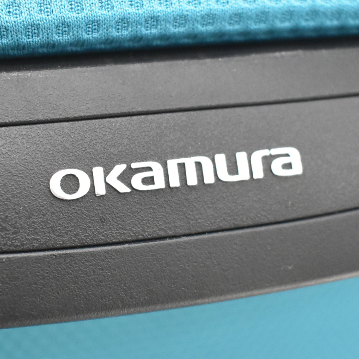 【中古】オカムラ　シルフィー　ローバック　肘なし　バックカーブアジャスト　前傾機能　2025年製　ブルーグリーン　2026070105【中古オフィス家具】