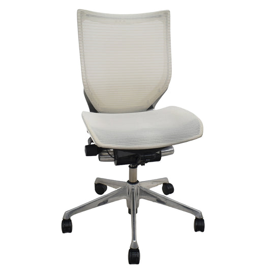 【中古】[難有]オカムラ　バロン　ローバック　肘なし　ポリッシュ　2026070605【中古オフィス家具】