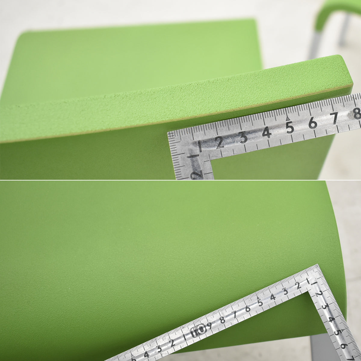 【中古】ヴィトラ vitra.　.03　ゼロスリー　スタッキングチェア　２脚セット　グリーン　2026070703【中古オフィス家具】