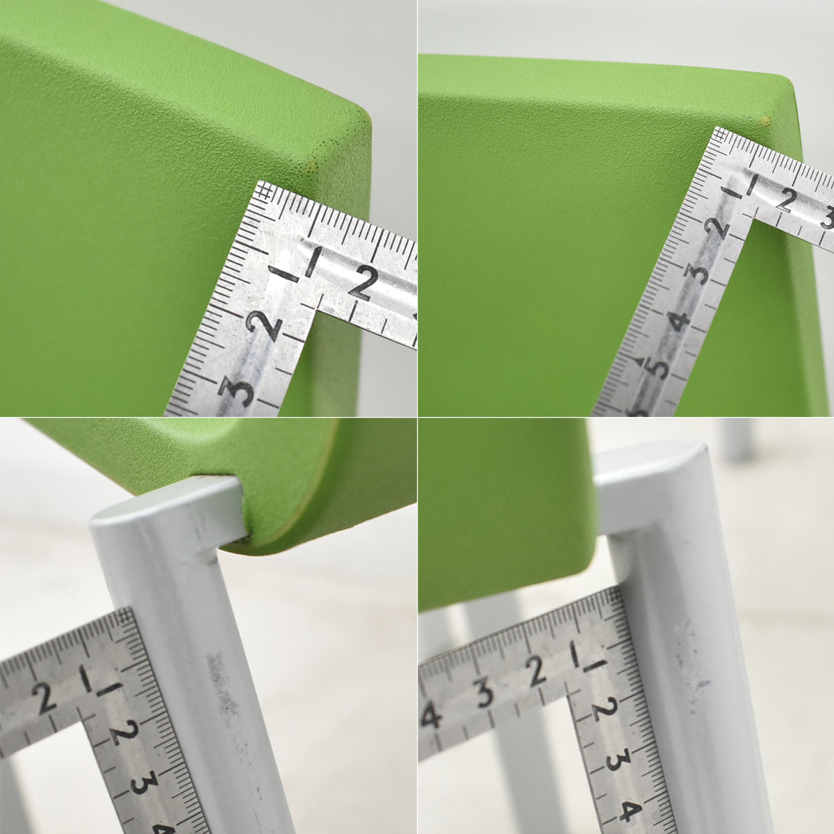 【中古】ヴィトラ vitra.　.03　ゼロスリー　スタッキングチェア　２脚セット　グリーン　2026070703【中古オフィス家具】