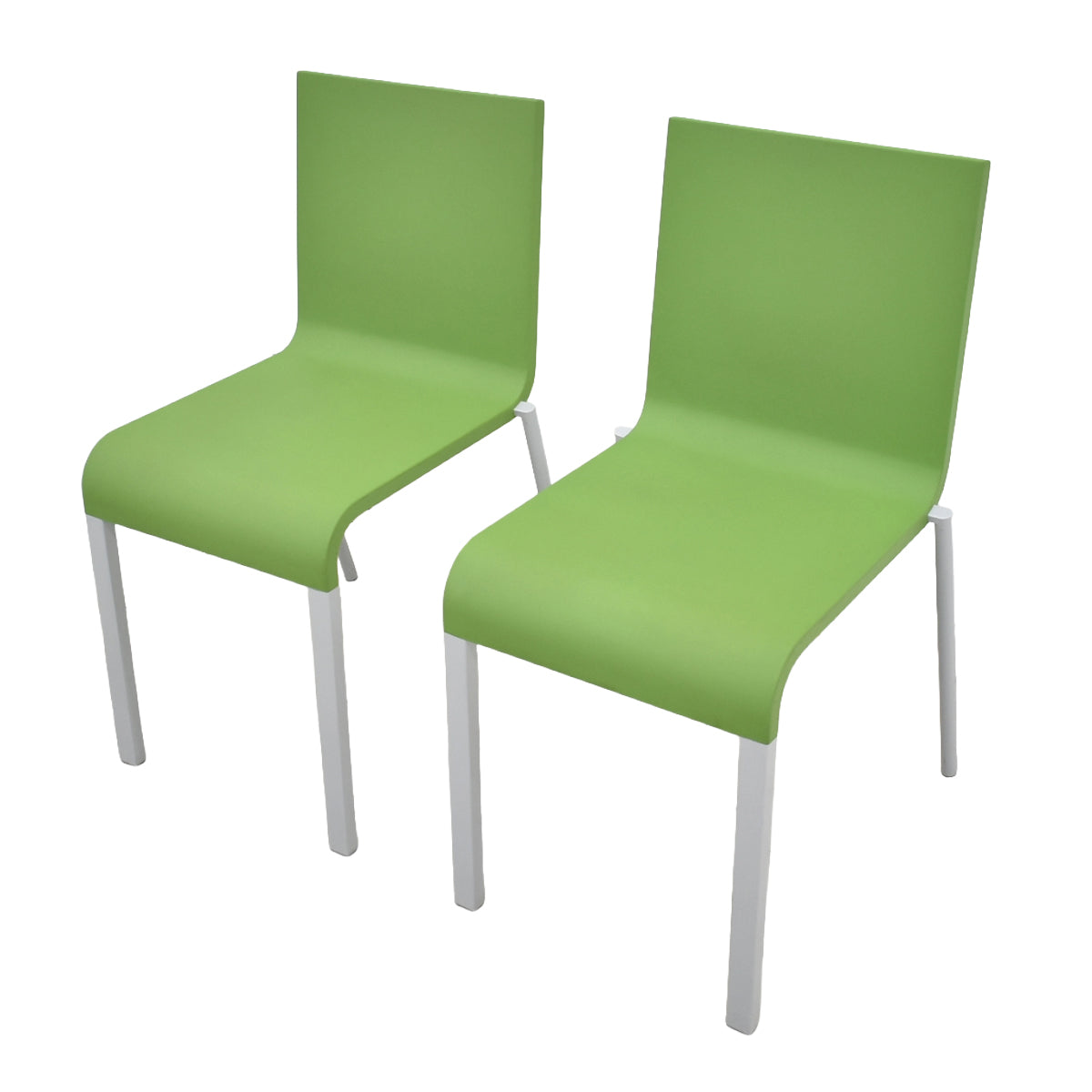 【中古】ヴィトラ vitra.　.03　ゼロスリー　スタッキングチェア　２脚セット　グリーン　2026070703【中古オフィス家具】