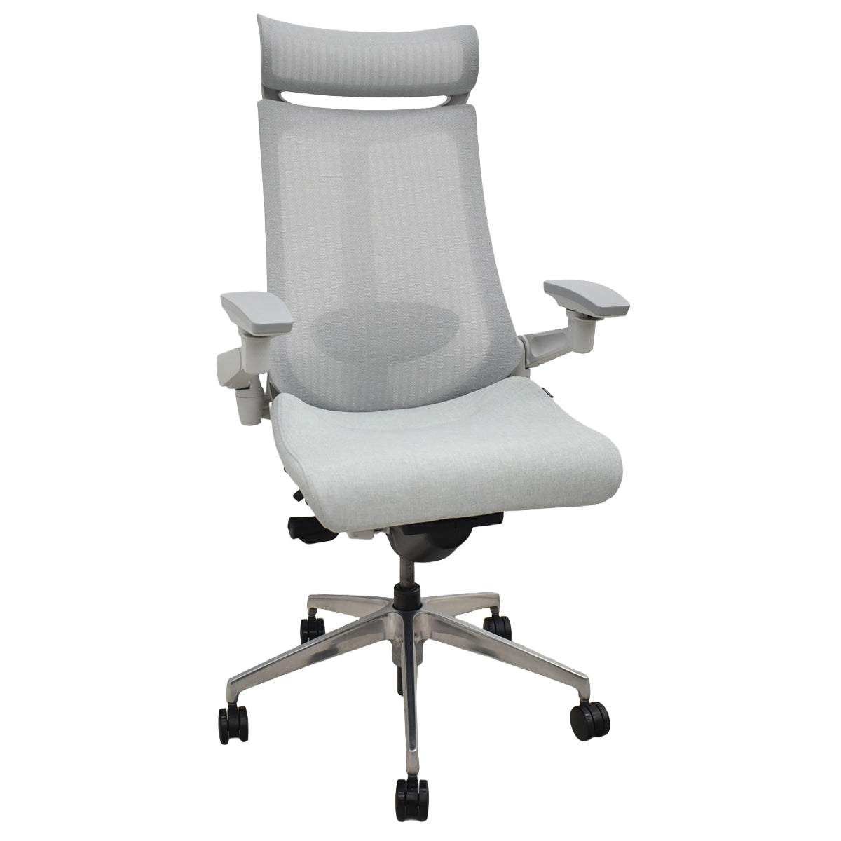 【中古】イトーキ　Act　アクト　エクストラハイバック　４Ｄリンクアーム　ランバーサポート　テクスチャードメッシュ　ポリッシュ　グレー　2020年製　2026070801【中古オフィス家具】