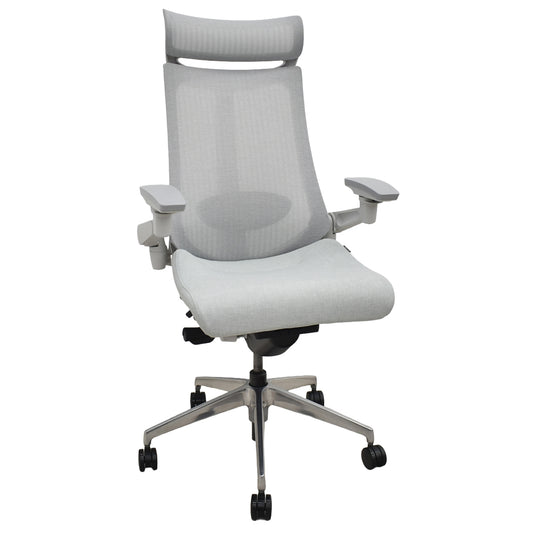 【中古】イトーキ　Act　アクト　エクストラハイバック　４Ｄリンクアーム　ランバーサポート　テクスチャードメッシュ　ポリッシュ　グレー　2020年製　2026070801【中古オフィス家具】