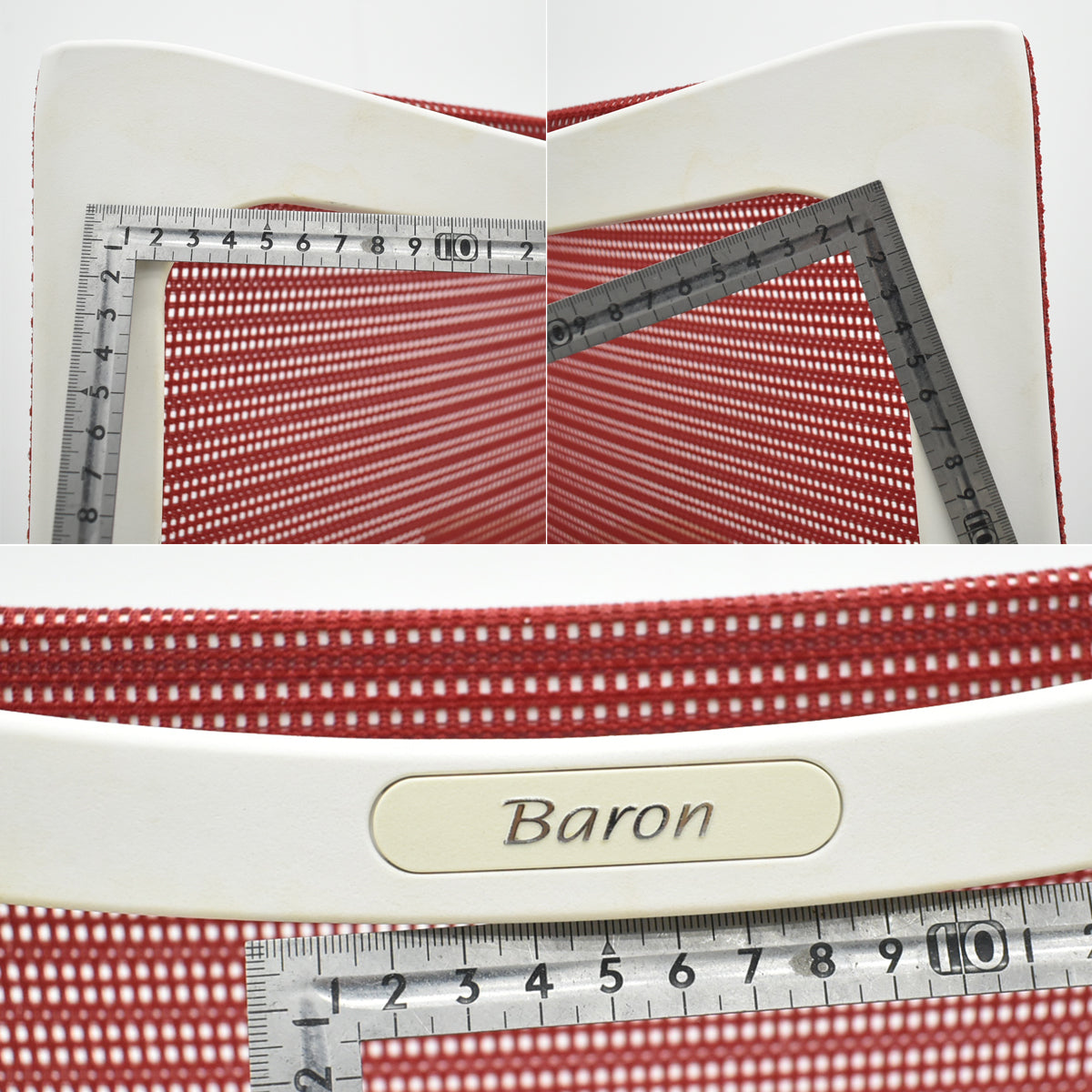 【中古】[難有]オカムラ　バロン　ローバック　可動肘　レッド　2026070806【中古オフィス家具】