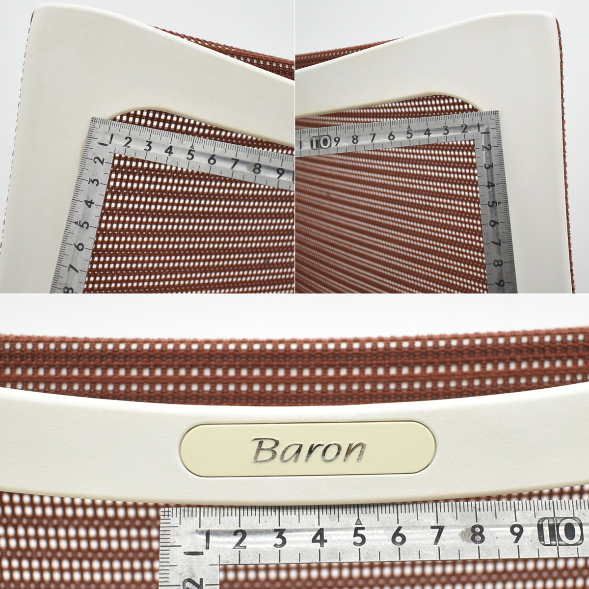 【中古】オカムラ　バロン　ローバック　肘なし　ポリッシュ　ブラウン　2026070901【中古オフィス家具】