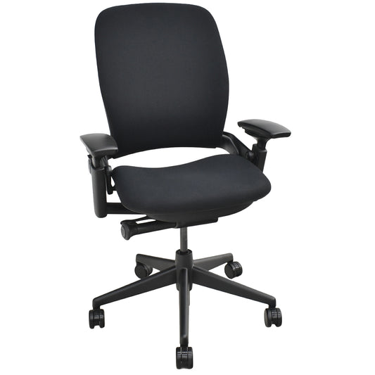 【中古】スチールケース　リープＶ２　可動肘　ＵＳモデル　ブラック　2026070904【中古オフィス家具】