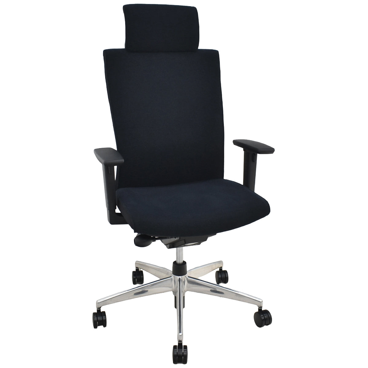 【中古】コクヨ　プント　ヘッドレスト付　可動肘　エアランバーサポート　ポリッシュ　2019年製　ブラック　2026071402【中古オフィス家具】