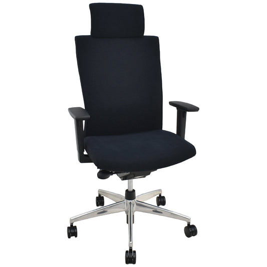 【中古】コクヨ　プント　ヘッドレスト付　可動肘　エアランバーサポート　ポリッシュ　2019年製　ブラック　CRS-G2424F6　2026071402【オフィスチェア】
