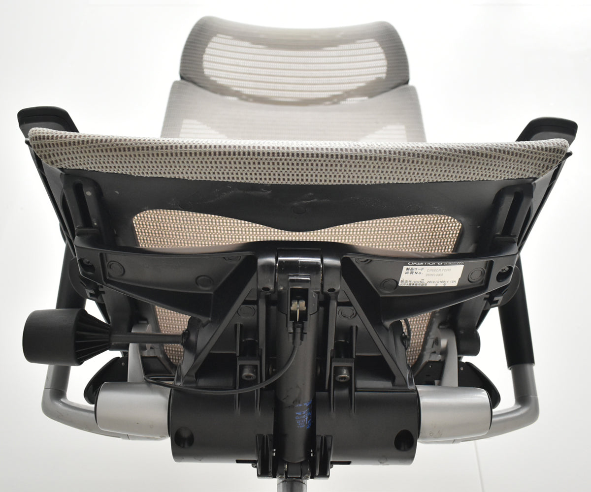 【中古】オカムラ　バロン　エクストラハイバック　可動肘　固定ヘッドレスト　ハンガー　グレー　2026071405【中古オフィス家具】
