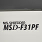 【中古】明光商会　MSシュレッダー　MSD-F31PF　W500　2026071801【シュレッダー】