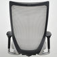 【中古】オカムラ　バロン　ハイバック　可動肘　シルバー脚　グレー　2026071808【中古オフィス家具】