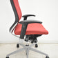 【中古】オカムラ　バロン　エクストラハイバック　可動肘　固定ヘッドレスト　シルバー脚　レッド　2026072102【中古オフィス家具】