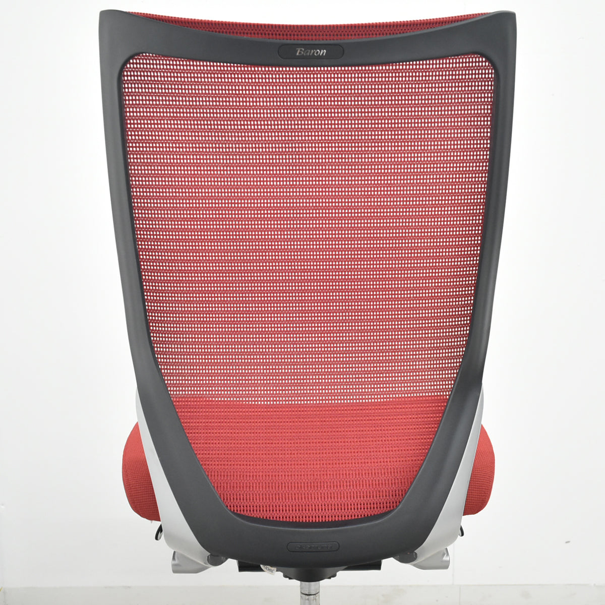 【中古】オカムラ　バロン　ハイバック　肘なし　レッド　2026072110【中古オフィス家具】