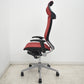 【中古】オカムラ　バロン　エクストラハイバック　可動肘　固定ヘッドレスト　シルバー脚　レッド　2026072203【中古オフィス家具】