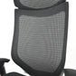 【中古】オカムラ　バロン　エクストラハイバック　可動肘　固定ヘッドレスト　シルバー脚　ブラック　2026072205【中古オフィス家具】