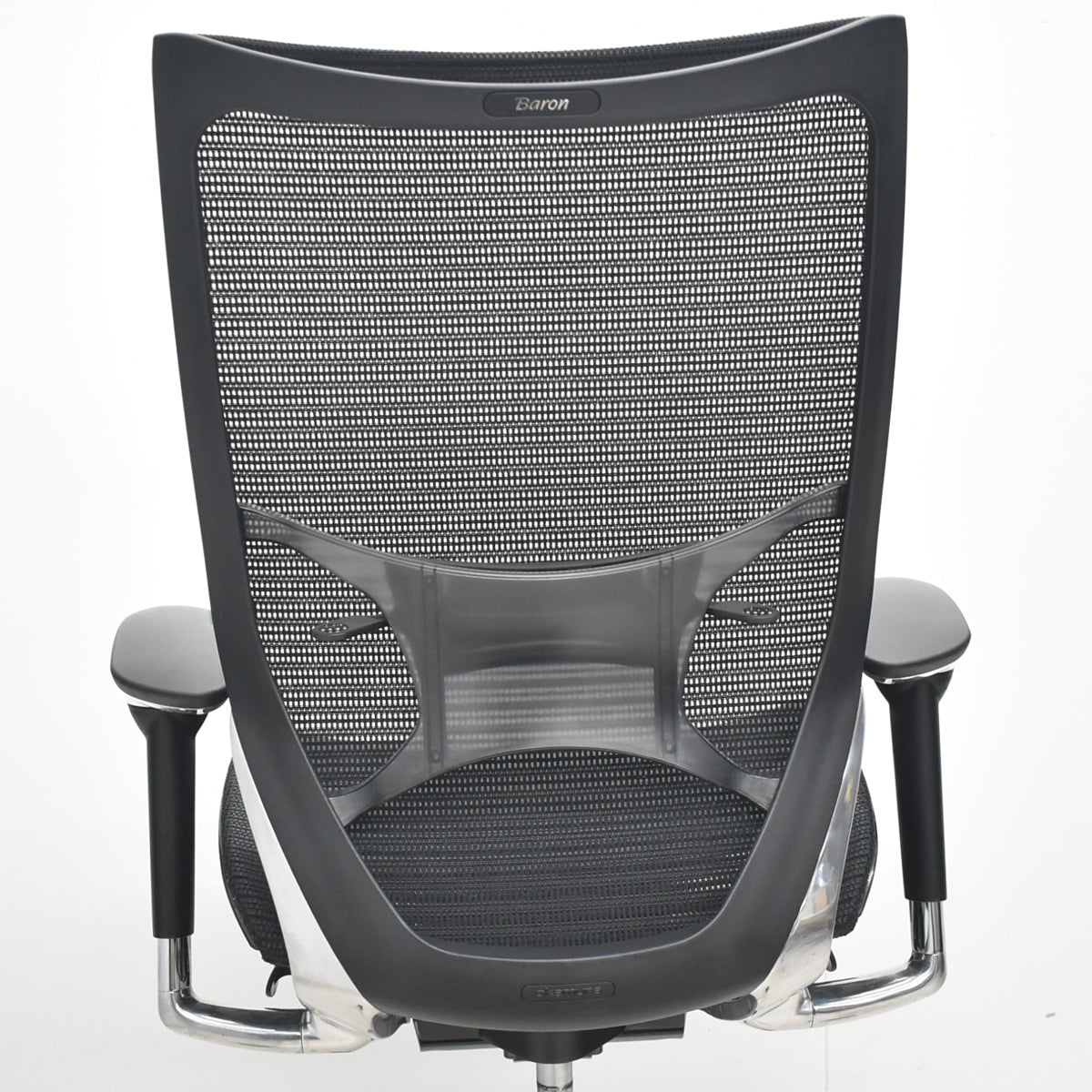【中古】オカムラ　バロン　可動肘　ハイバック　ランバーサポート　ポリッシュ　ブラック　2026072706【中古オフィス家具】