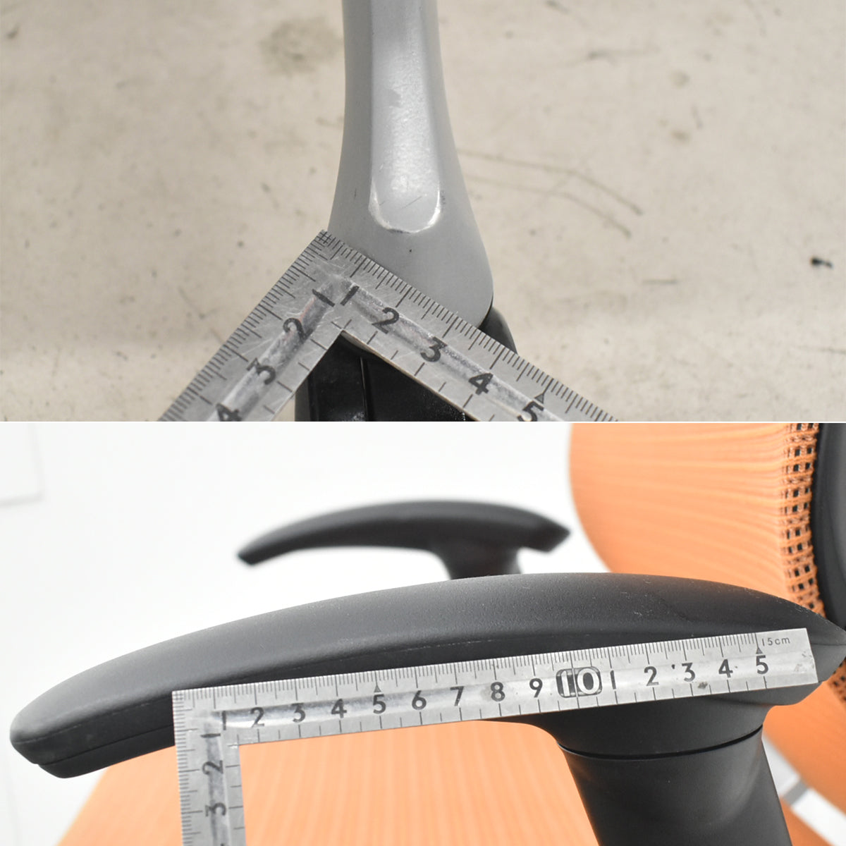 【中古】オカムラ　バロン　エクストラハイバック　可動肘　固定ヘッドレスト　シルバー脚　オレンジ　2026073001【中古オフィス家具】