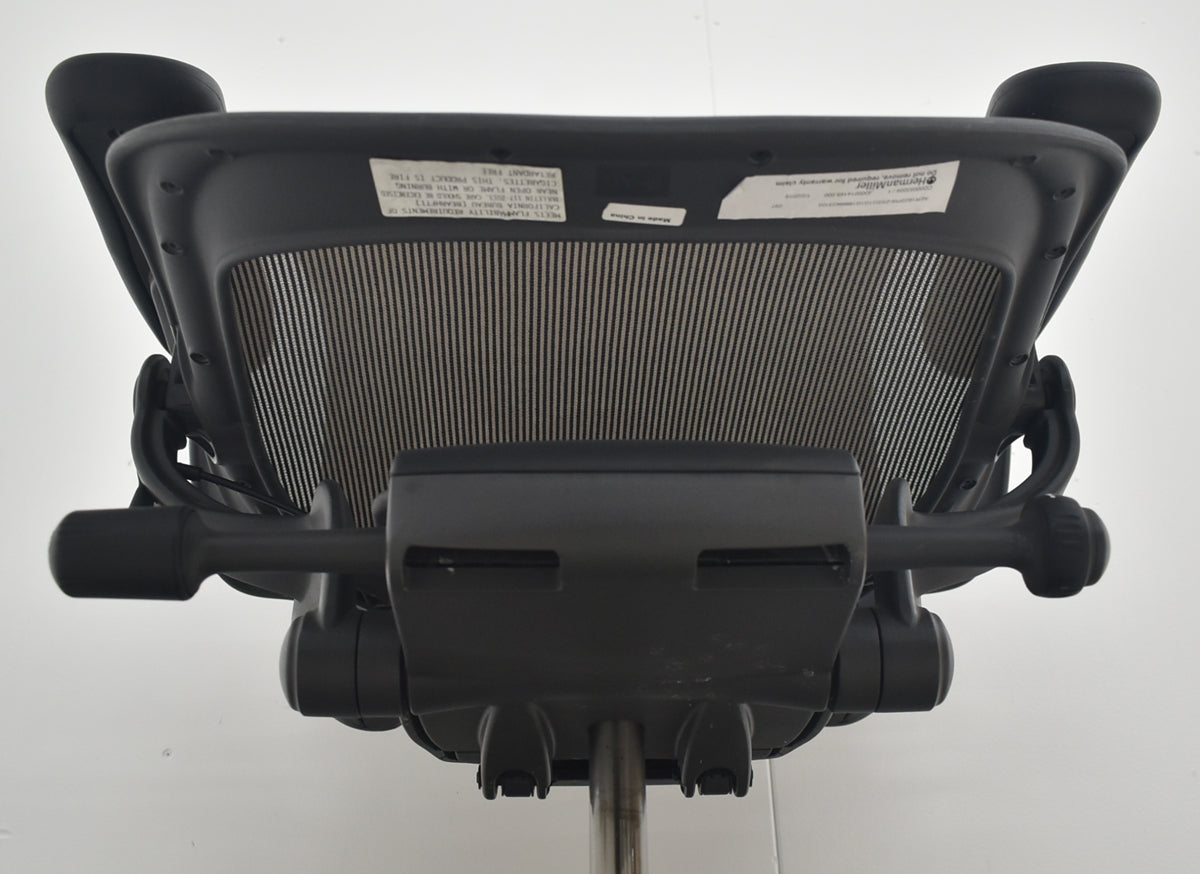【中古】ハーマンミラー　アーロンチェア　リマスタード　固定肘　ポスチャーフィット　前傾機能なし　グレー　2026080101【中古オフィス家具】